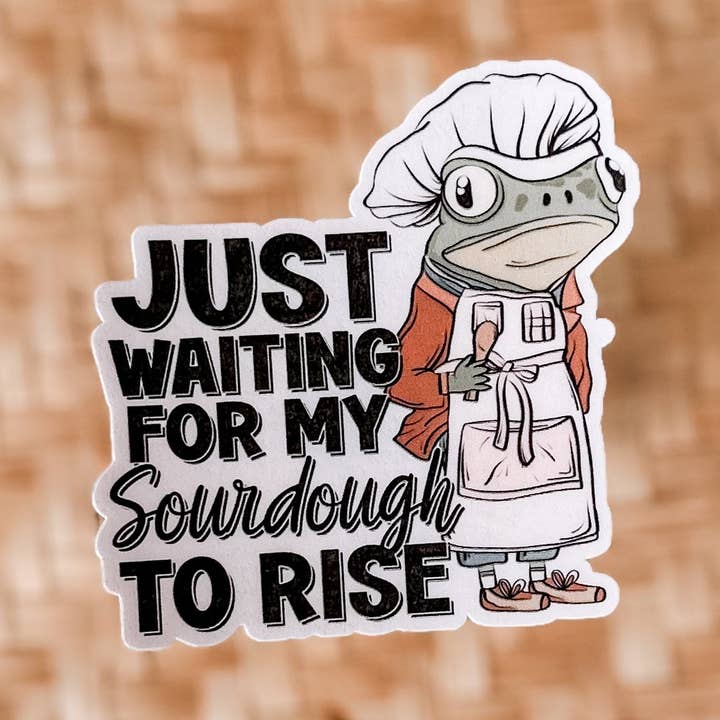 Sourdough Frog waterproof sticker for wholesale by Earth and Timber co