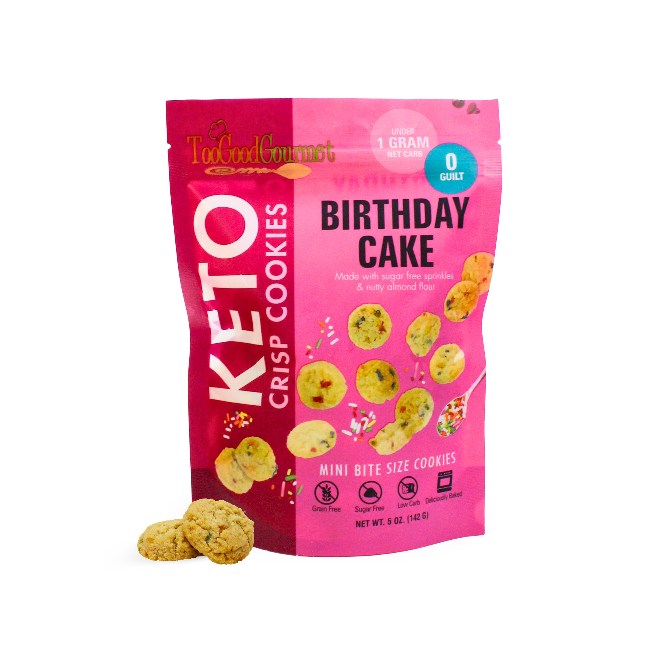 Too Good Gourmet - Wholesale Cookie - Keto Mini Cookies - Choco Chip, Bday, Peanut Butter, Lemon4