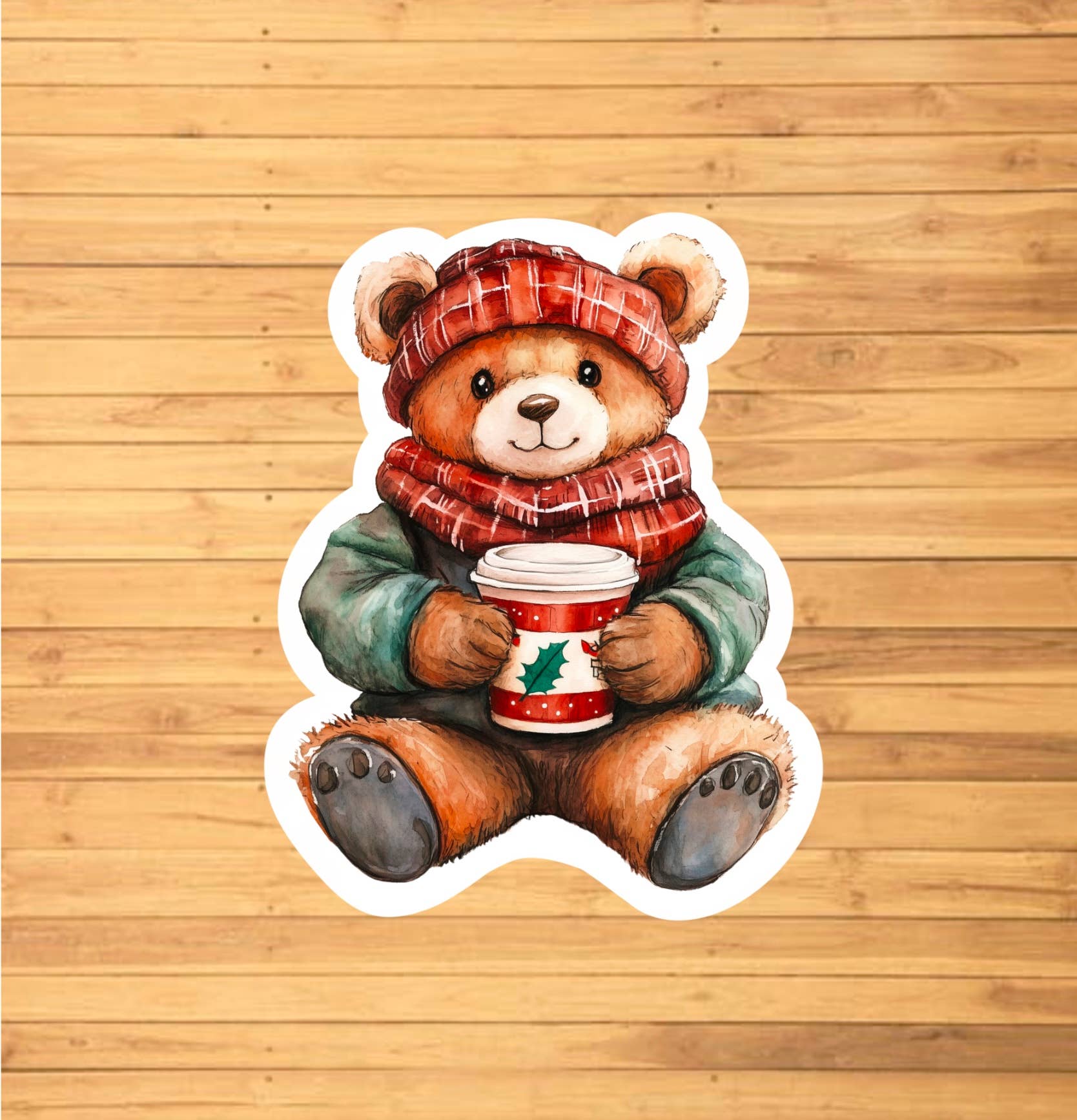 EnchantingSunshine - Wholesale Sticker - Winter Teddy Bear Sticker1