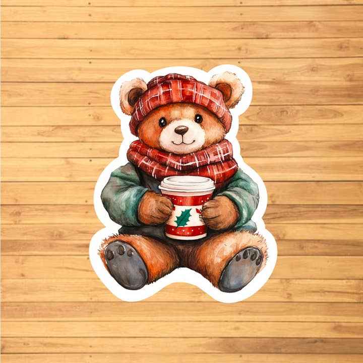 EnchantingSunshine - Wholesale Sticker - Winter Teddy Bear Sticker1