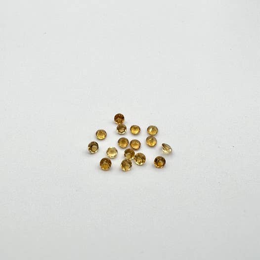 Citrine ronde à facettes de 2,2 mm, environ 1,00 carat, 16 pièces pour la vente par GTG Gems Corp