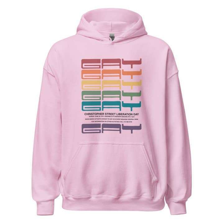 1970 Gay Liberation First March Unisex Hoodie for wholesale by Gay Pride Apparel