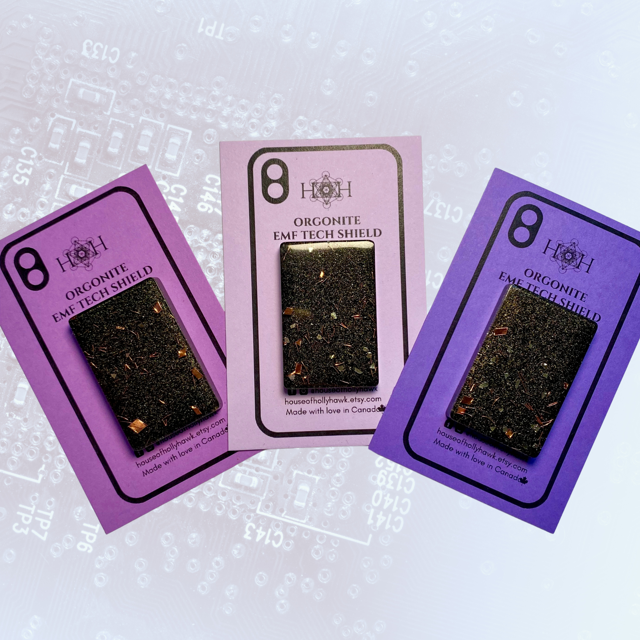 House of Hollyhawk - Wholesale Stickers voor telefoons en laptops - XL Orgonite EMF-beschermer - Bescherming tegen EMF voor telefoons en apparaten6