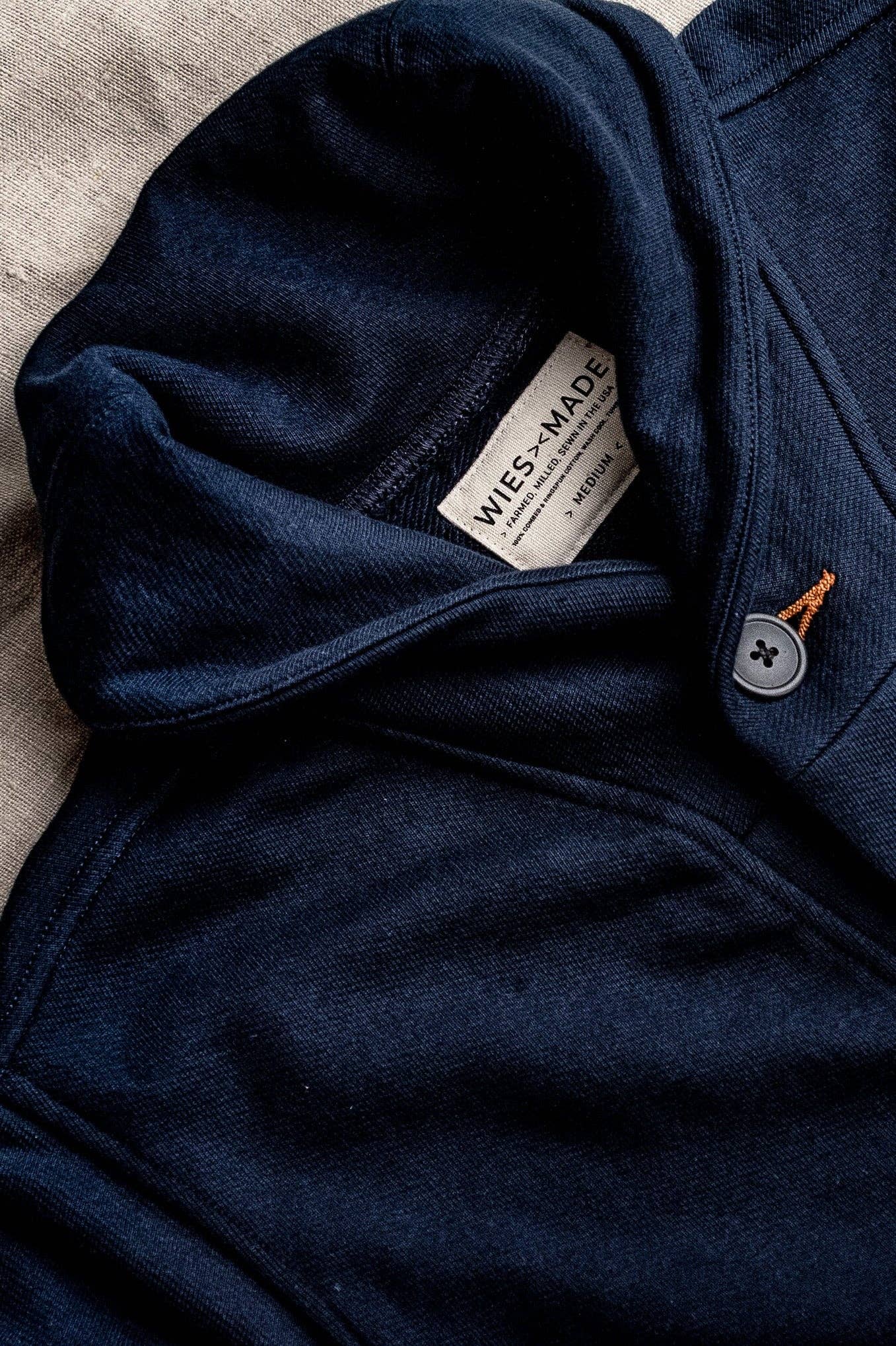 Men's Bodega Shawl Cardigan | 14oz 100% Cotton French Terry - Navy for wholesale on Faire9