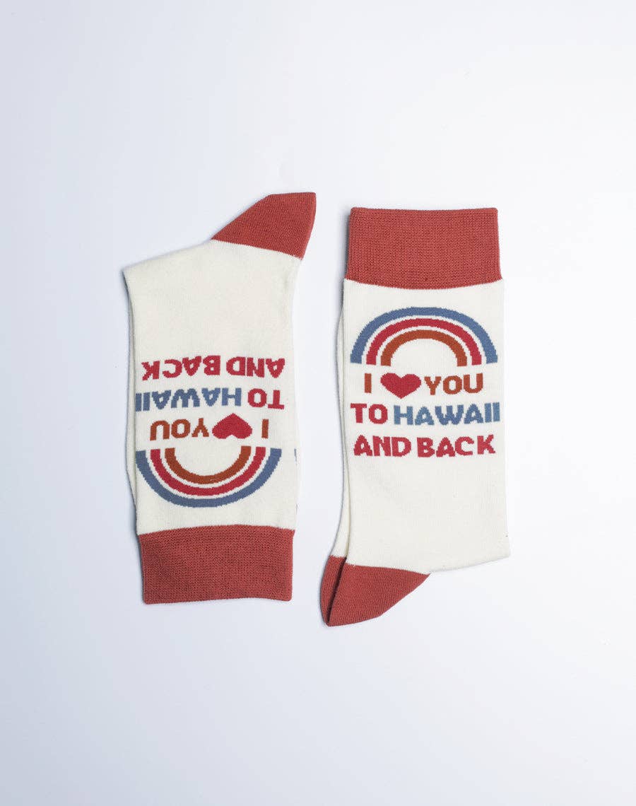 Just Fun Socks - Wholesale Socks - Women's - Women's I Love You To Hawaii And Back Crew Socks3