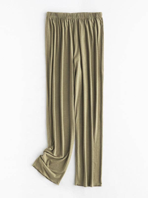 VividLux – wholesale Sleepwear set – Women's – Casual High-Low Solid Color V-Neck Pajama Set2