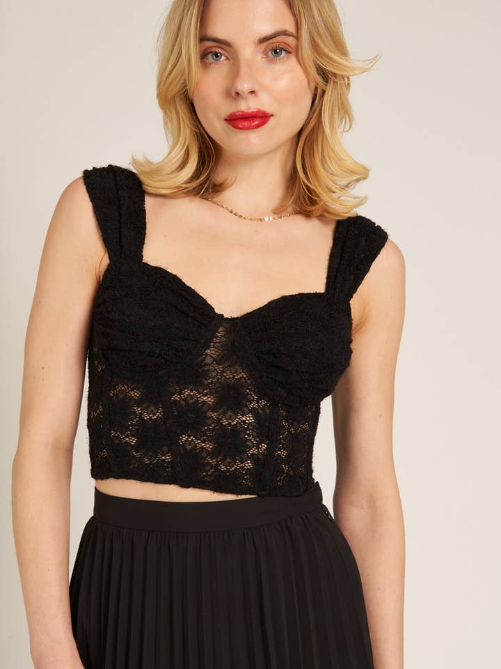 Lace Bustier Corset Tank Top for wholesale by En Crème