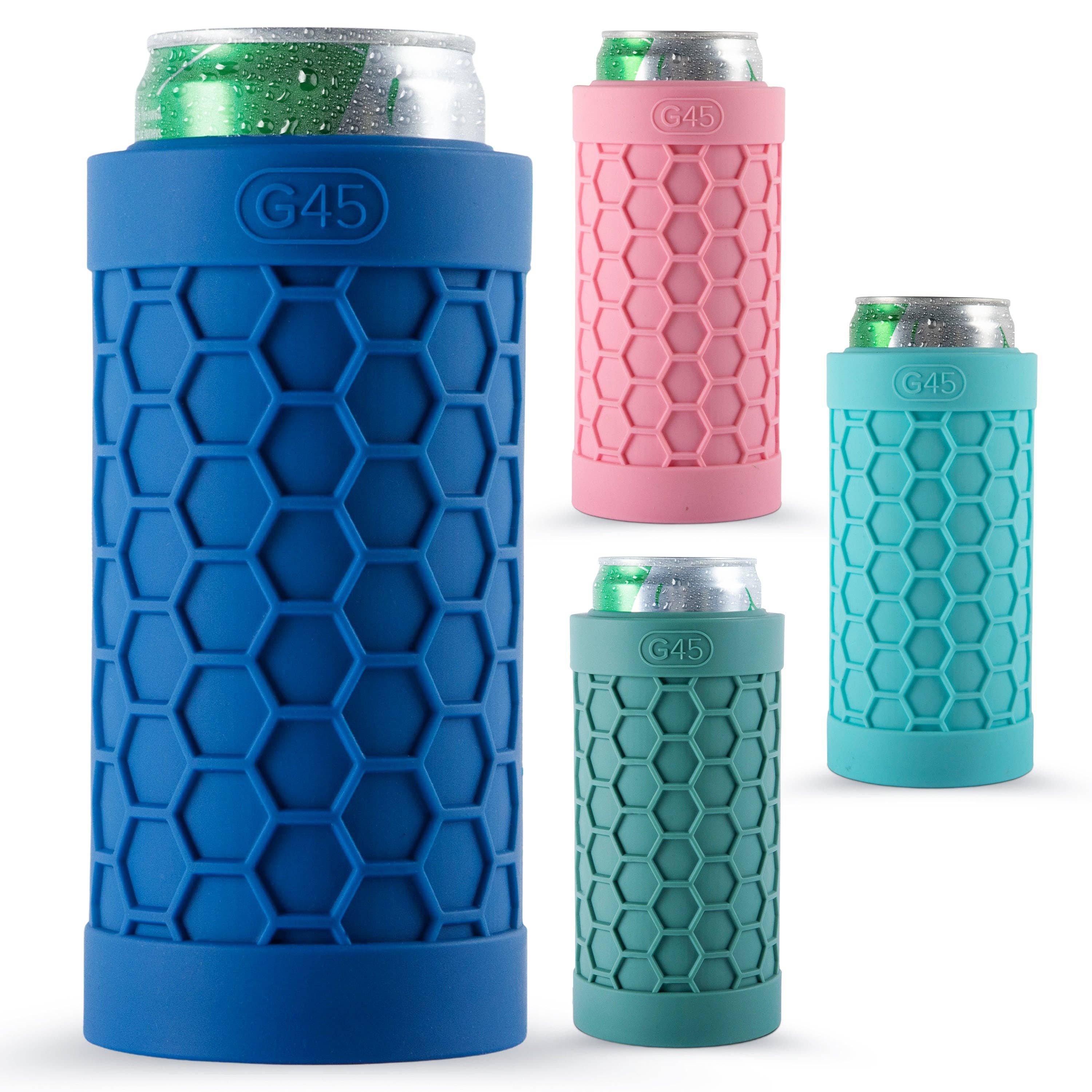 The G45 - Wholesale Drink Huggers & Koozies - G45 Slim Can Cooler, Silicone Rubber, 12 oz Slim Cans10