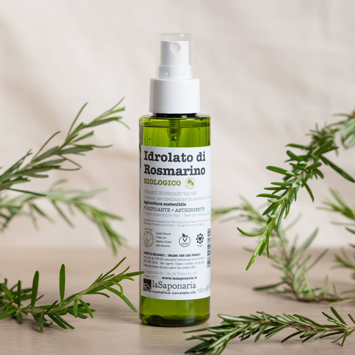 La Saponaria - Wholesale Face & Body Mist/Water - Rosemary Hydrolate (100 ml)1