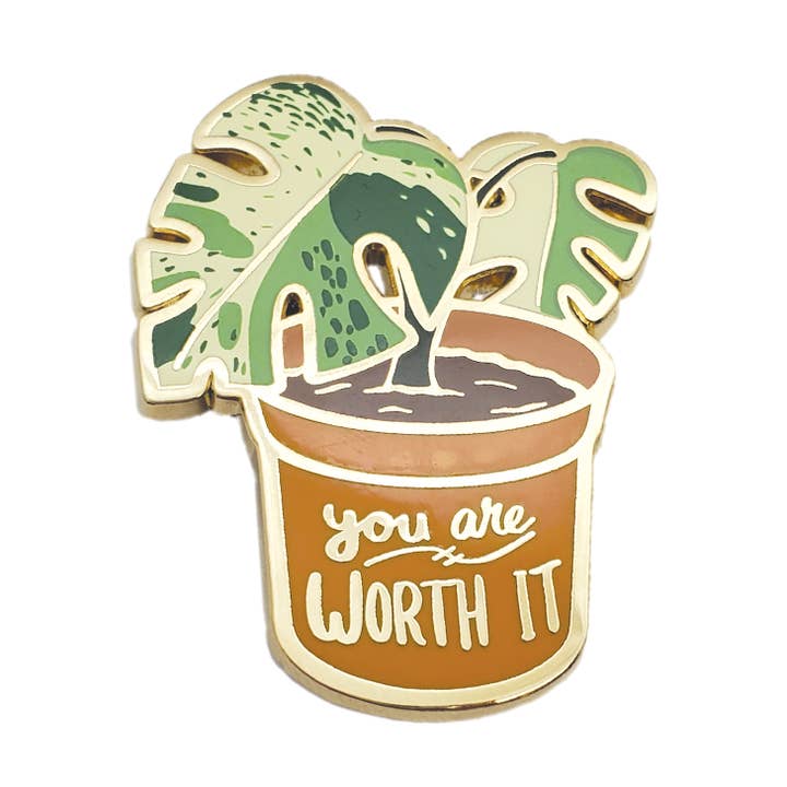 Motivational Planted Positivity You Are Worth It Monstera for wholesale by Rotoodle