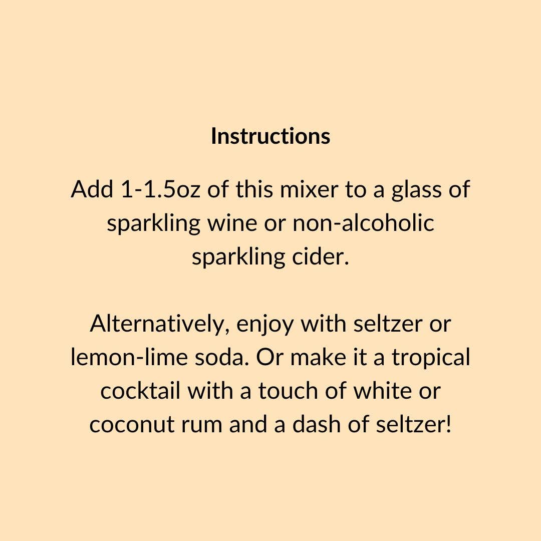 Wood Stove Kitchen – wholesale Cocktailmix/-sockerlag – Mimosa Mixer med mandarin och mango för cocktails och mocktails, 16 fl oz6