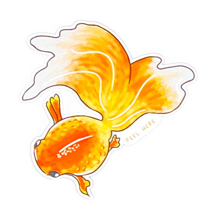 Goldfish Vinyl Sticker for wholesale by Zhi Wen Design