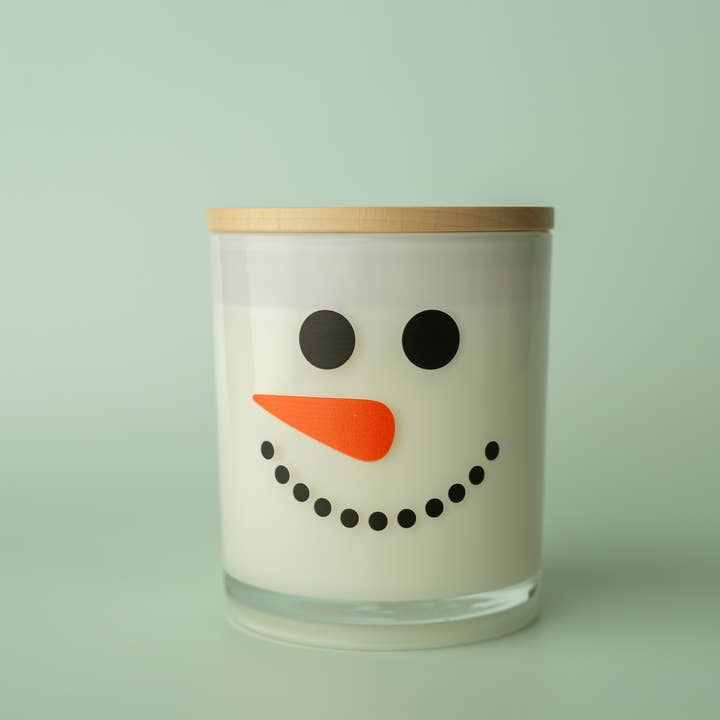 Snowman Holiday Winter Soy Candle for wholesale by Unplug Soy Candles