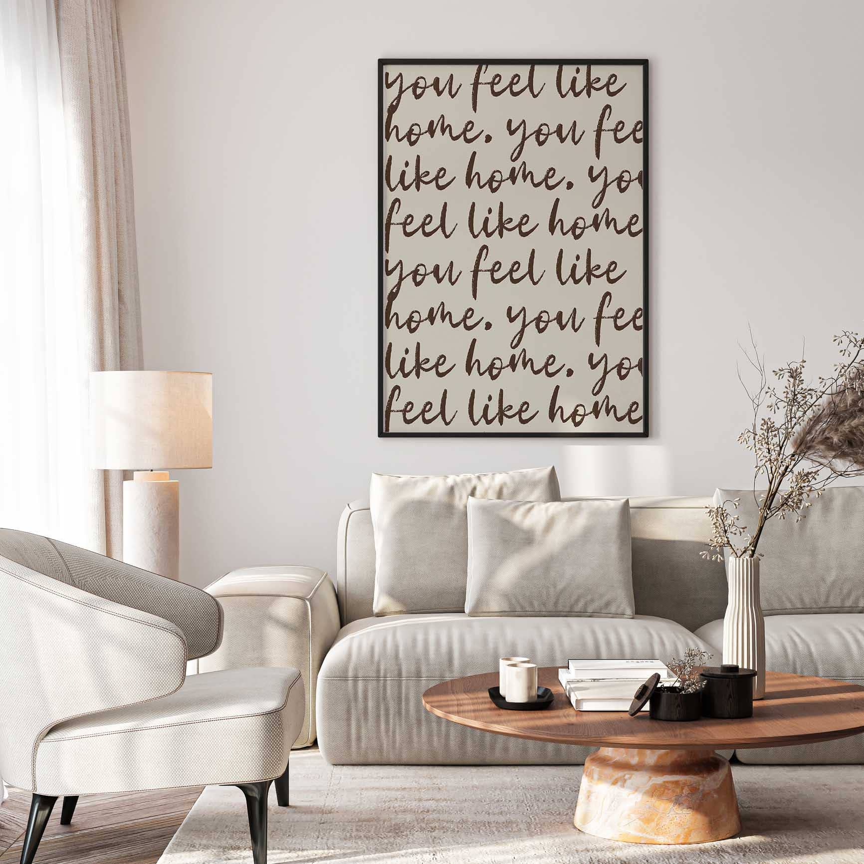D'LUXE PRINTS - Wholesale Art Print - You Feel Like Home Script Print6