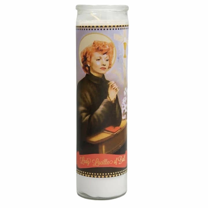 Lucille Ball Hengiven Bøn Saint Candle for engroshandel hos The Luminary and Co.