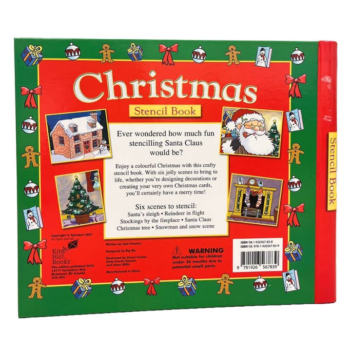 SpiceBox Product Development LTD - Wholesale Book - Kids - Stencil Book Christmas