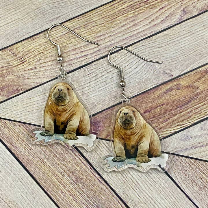 Briar layne - Wholesale Dangle Earrings - Walrus Sea Animal Earrings for Walrus Lovers