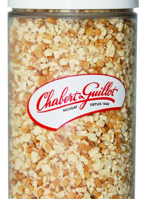Hard Nougat Chip Jar 240g - 60083000 for wholesale by Nougat Chabert & Guillot