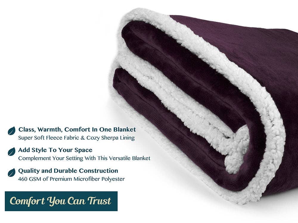 Pavilia – Manta para sofá por atacado – Cobertor Premium Sherpa Fleece72