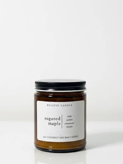 Gezuckertes Ahornkerzenglas für den Großhandel von Believe Candle