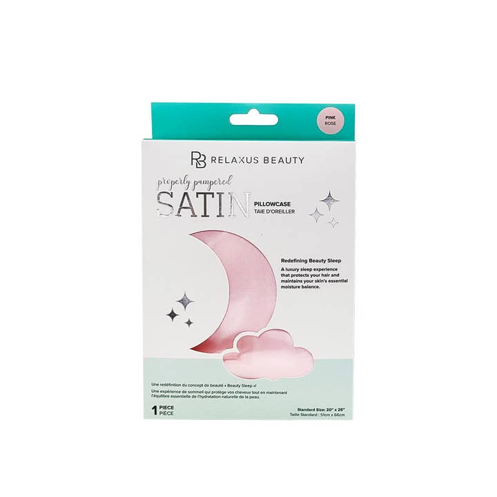 Relaxus Products - Wholesale Bedding Pillowcase/Sham - Properly Pampered Satin Pillow Case (1-Pack) - Display Of 6