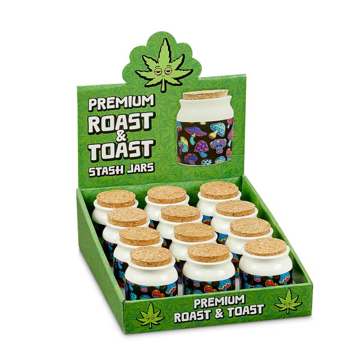 Fashioncraft - Wholesale Jar - Mushroom design Mini Stash jar