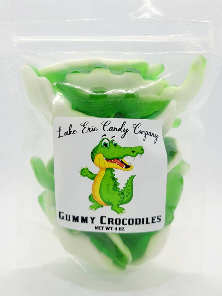 Crocodiles en gélatine pour la vente par Lake Erie Candy Company