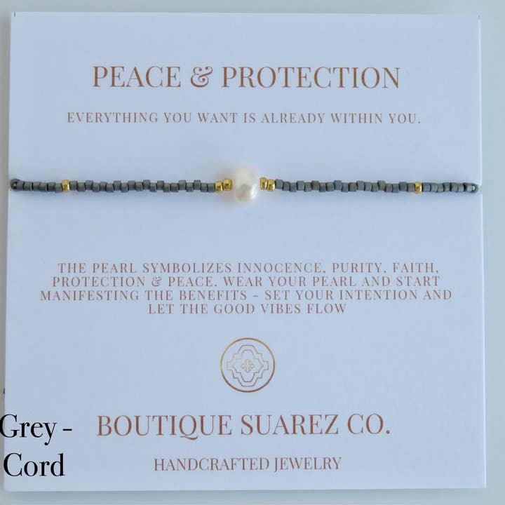 Boutique Suarez Co. - Wholesale Beaded Bracelet - Manifest Peace - Pearl Bracelet11