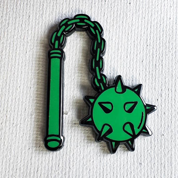 Strike Gently - Wholesale Lapel Pin/Button - Flail Pin