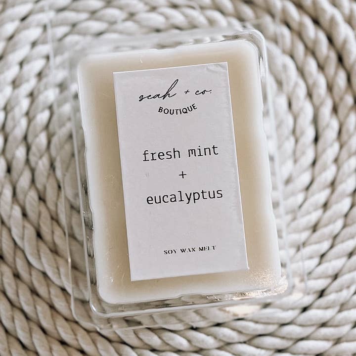 Scent Collection by SEAH + Co. Boutique - Wholesale Wax Melt - Fresh Mint + Eucalyptus Soy Wax Melt0