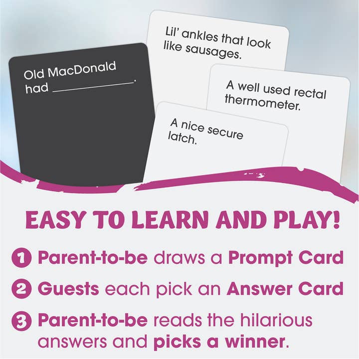 Fink & Fink Games - Wholesale Card game - Ultimate Baby Shower Game - Hilarious & A Little Bit Spicy!2