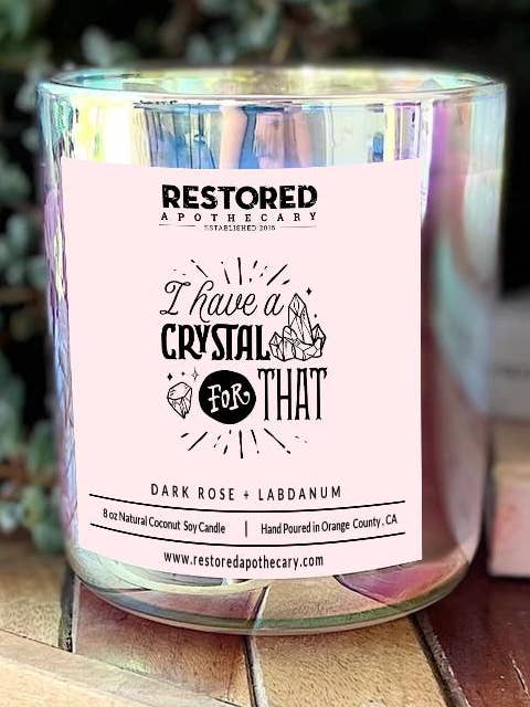 Tengo un cristal para eso: vela Aura con infusión de cristal para venta al por mayor de Restored Apothecary
