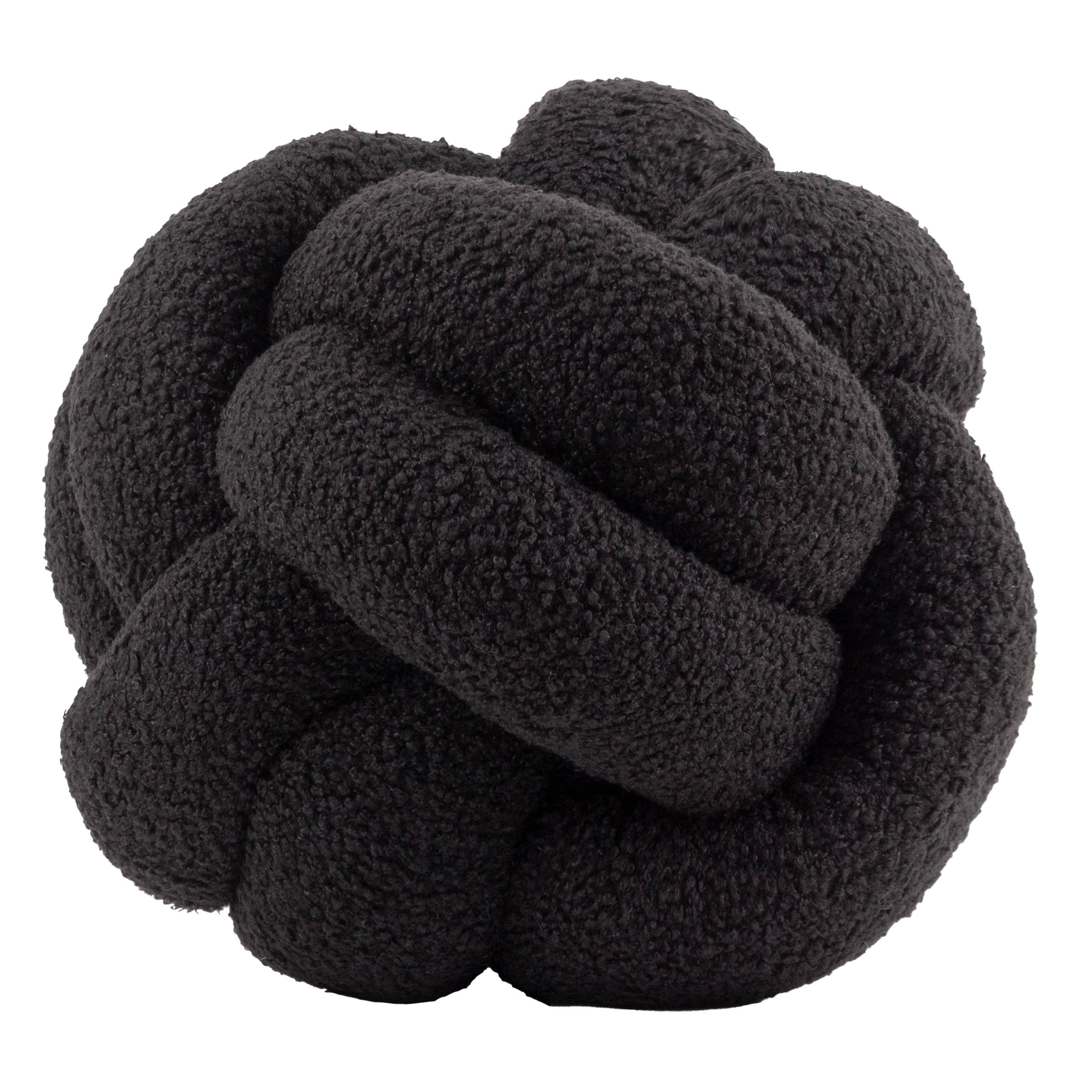 Boucle Knot Fleece Cushion Black for wholesale on Faire1