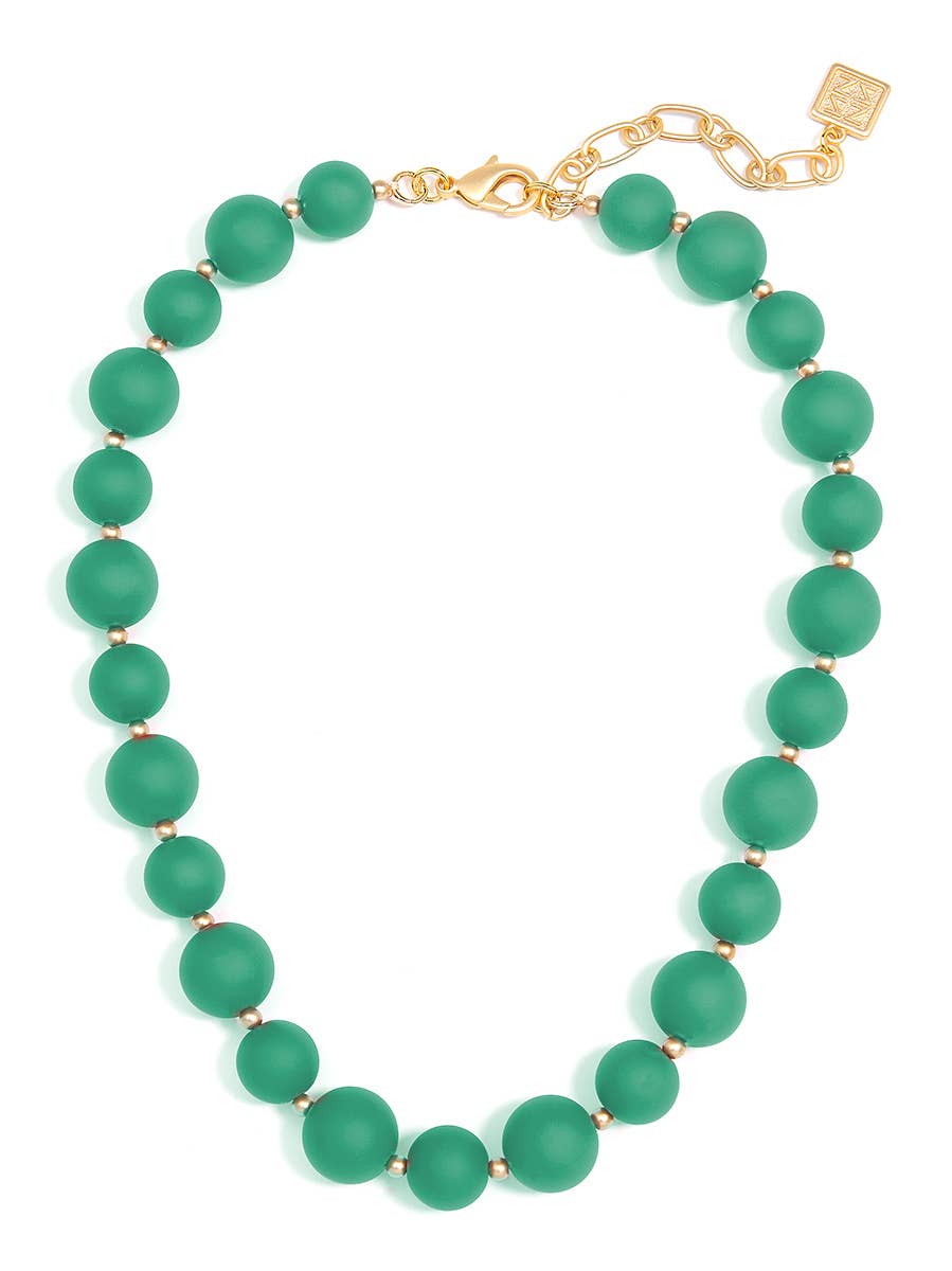 ZENZII Jewelry - Wholesale Beaded/Pearl Necklace - Chunky Matte Beaded Collar Necklace Jewelry6