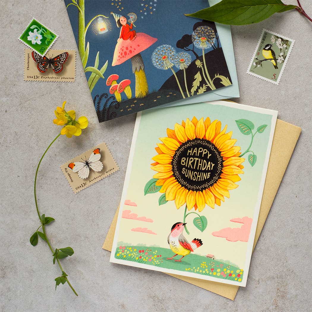 JooJoo Paper - Wholesale Birthday Card - Sunflower Birthday Greeting Card3