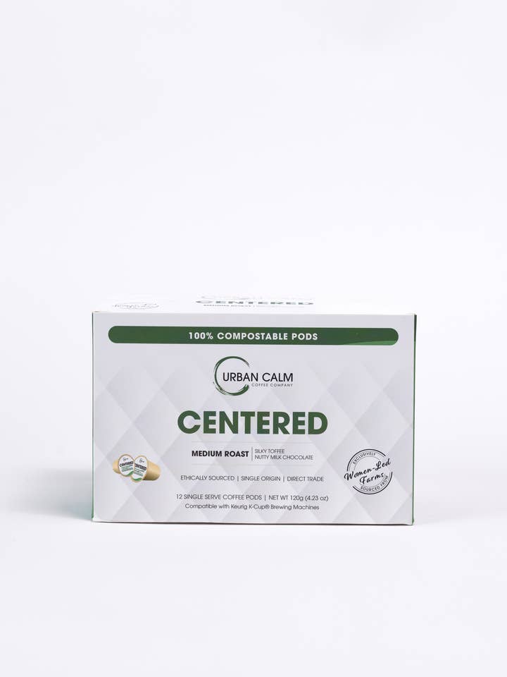 Centered (Medium Roast) — kompostierbare Kaffeekapseln (KCups) für den Großhandel von Urban Calm Coffee Company