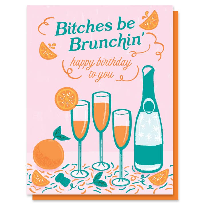Brunch Humorous Funny Birthday Card for wholesale by Paper Parasol Press