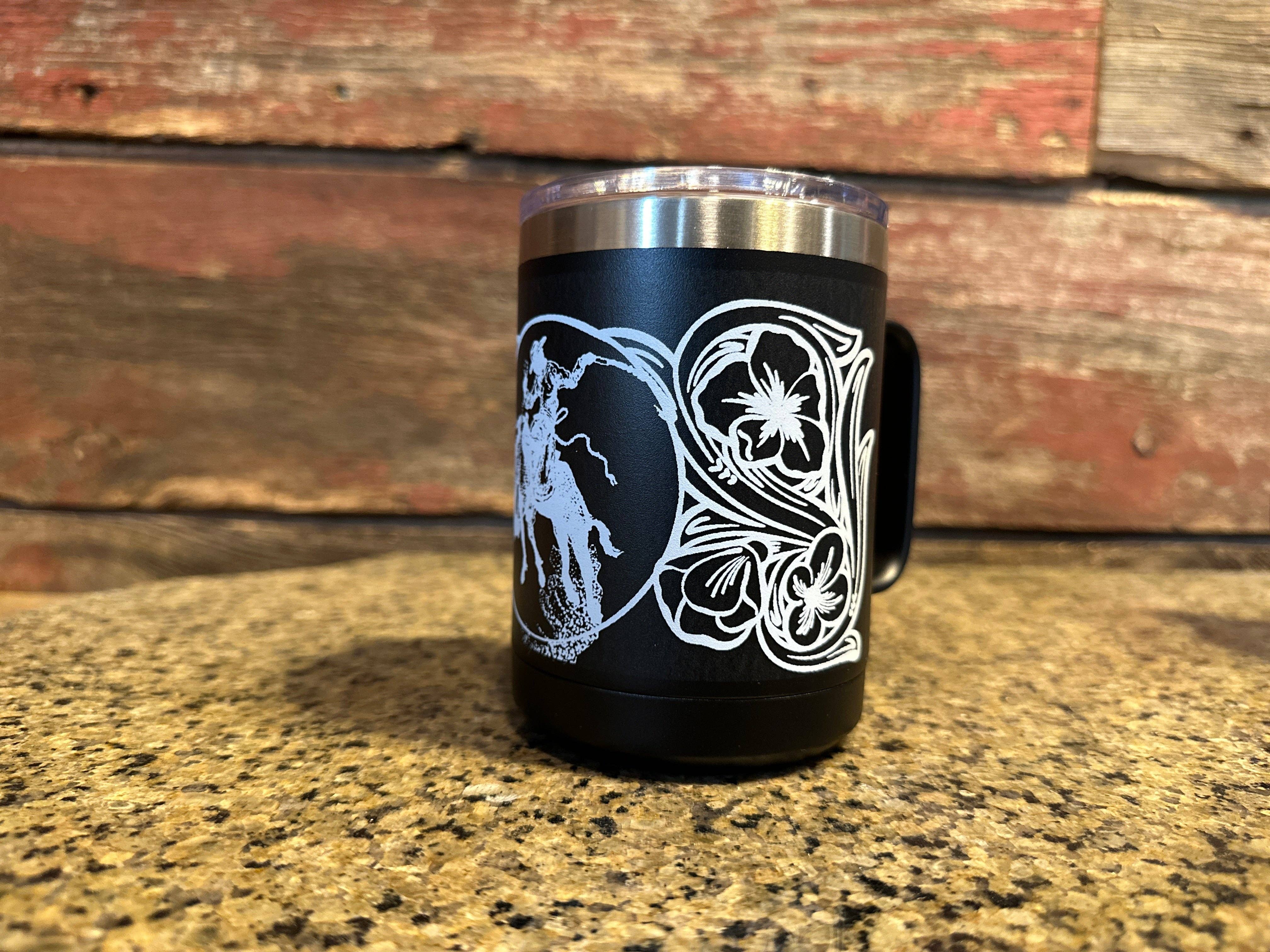 The Rodeo Rose - Vente Gourde/bouteille isotherme - Tasse à café Ranch Bronc 15 oz Cowgirl Rodéo Western Cowboy4