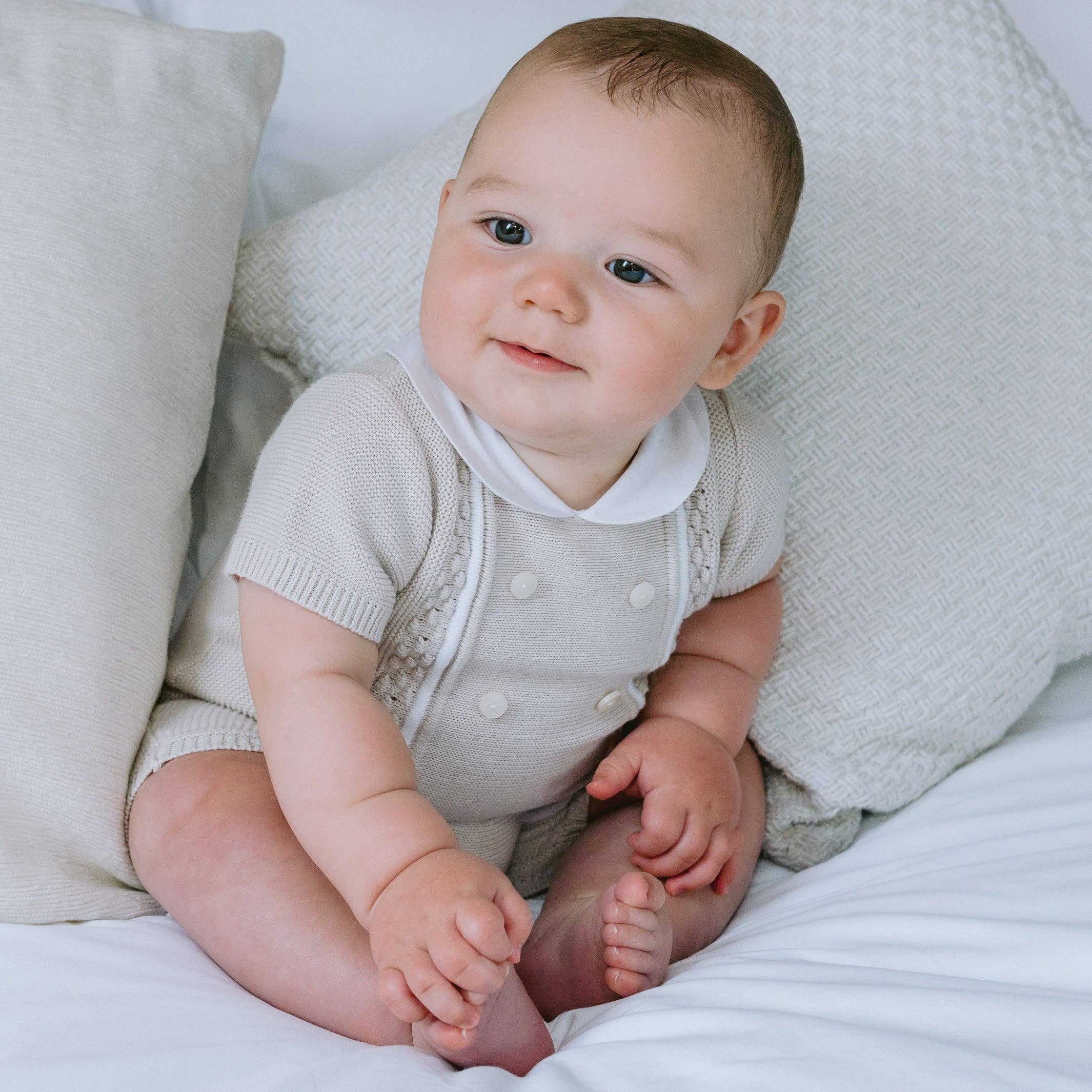 Emile Et Rose - Venta al por mayor Peto - Bebés - Mameluco de punto unisex para bebé Java en color piedra1