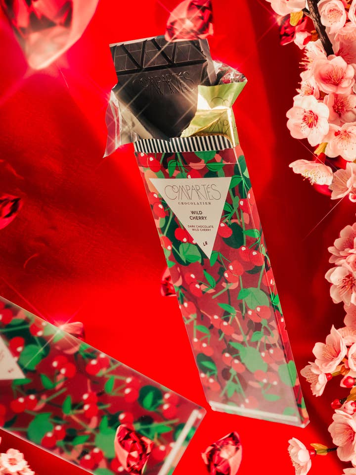 WILD CHERRY Gourmet Chocolate Bar! for wholesale by Compartes Chocolate