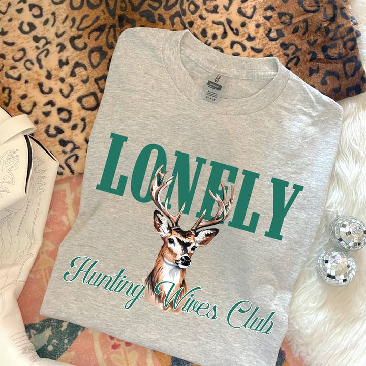 Lonely Deer Hunting Wives Club Sweatshirt for wholesale by Southern Backroad Tees LLC