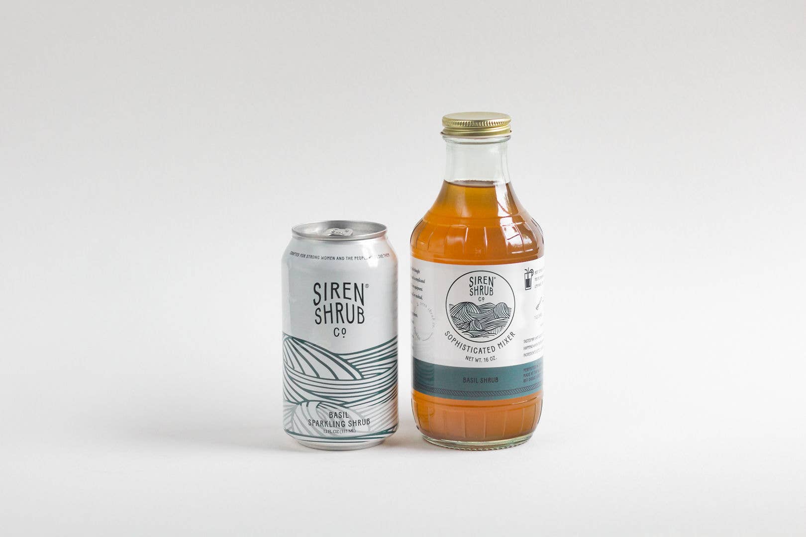 Siren Shrub Company LLC - Wholesale Non-Alcoholic Aperitif/Mocktail - Sparkling Shrub Starter Set - Basil and Tart Cherry (4pks)3