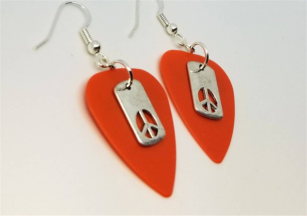 Simply Raevyn - Wholesale Dangle Earrings - Small Peace Sign Cut Out Charm Earrings9