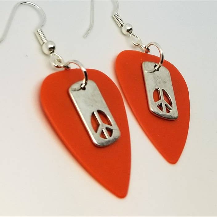 Simply Raevyn - Wholesale Dangle Earrings - Small Peace Sign Cut Out Charm Earrings9