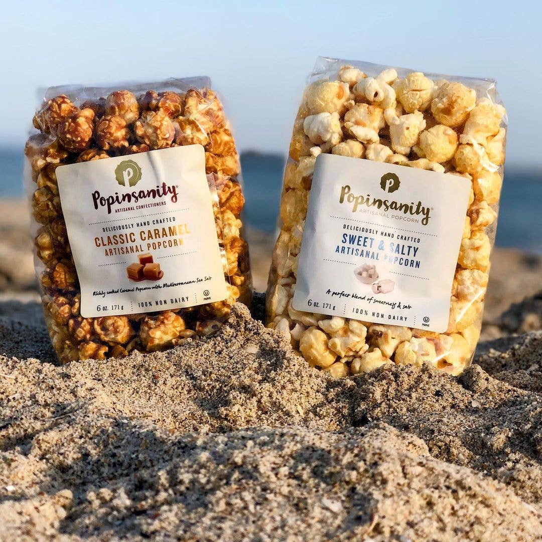 Popinsanity Popcorn & Confections - Wholesale Popcorn - Gourmet Popcorn Sampler - 6 Top Flavors x 6 medium bags each9