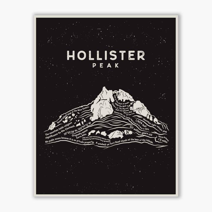 Hollister Peak Art Print voor wholesale door Amandalee Design