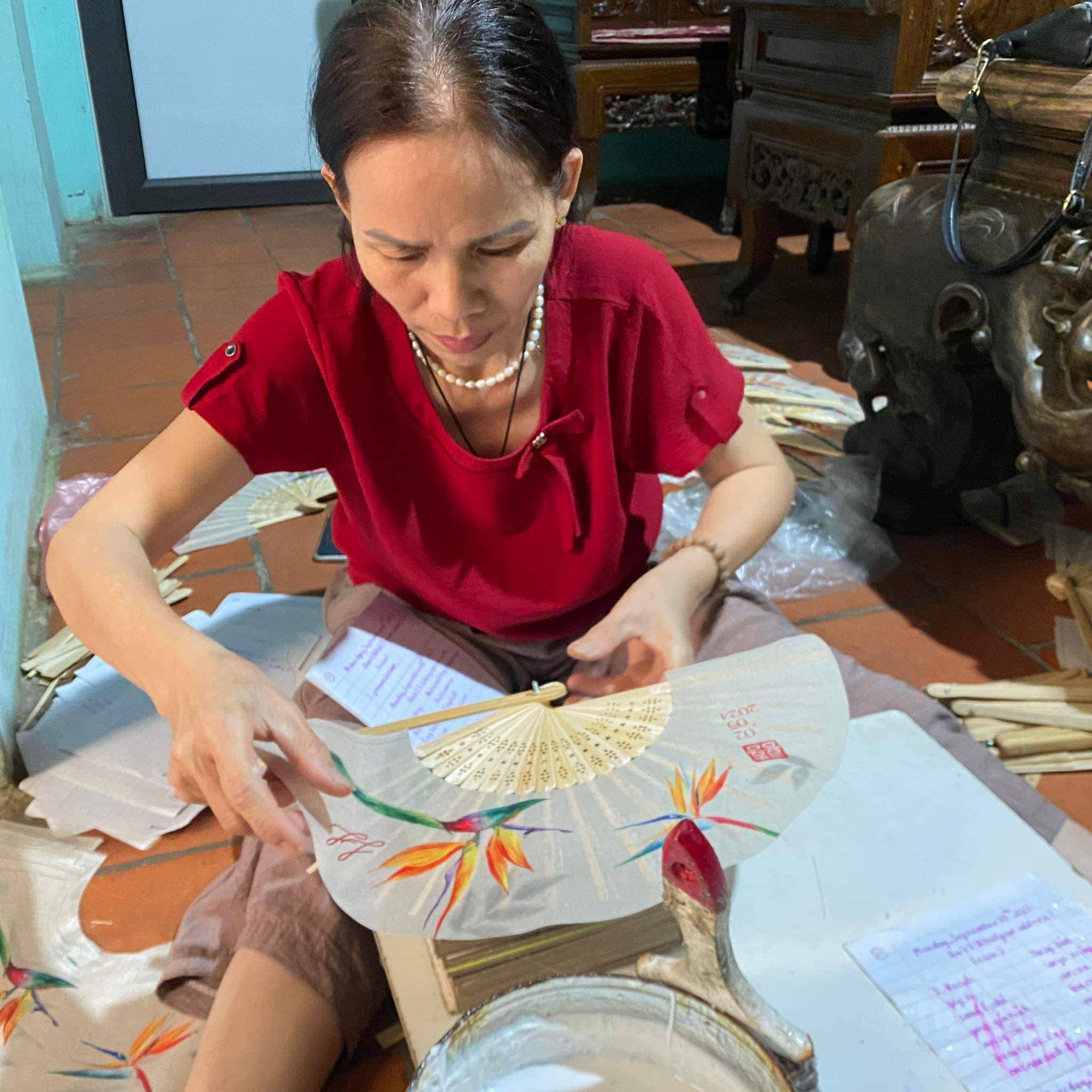 Tonkin Handicraft - Wholesale Party/Paper Folding Fan - Customized Wedding Paper Folding Fan 4