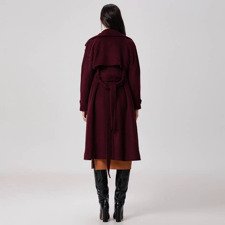 Smart and Joy - Wholesale Trench Coat - Women's - Wool coat with wide shutters27
