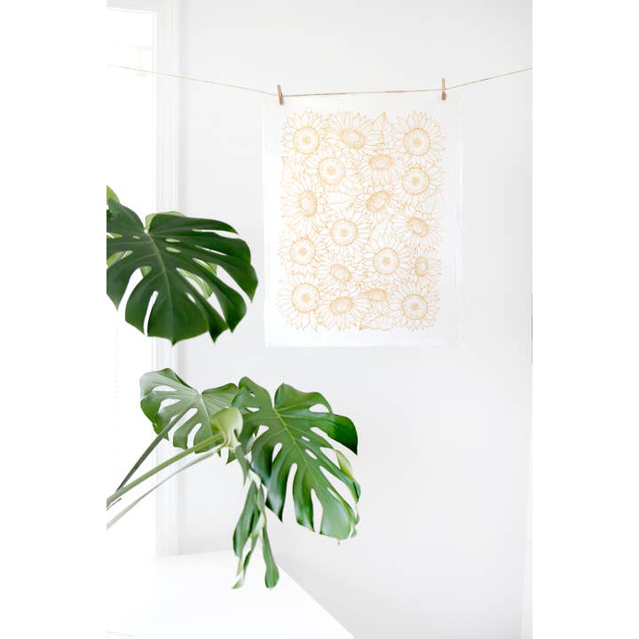 Highland Ridge | Handmade Home Decor - Wholesale Tea towel - Sunflower Tea Towel3