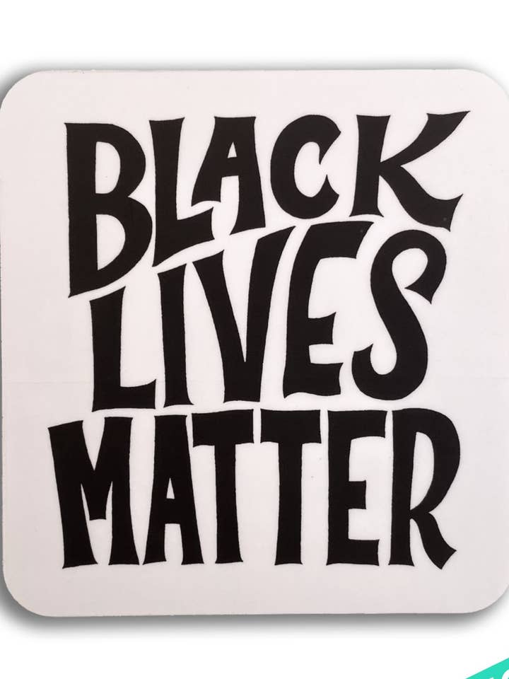 Black Lives Matter Sticker for wholesale by Ladyfingers Letterpress